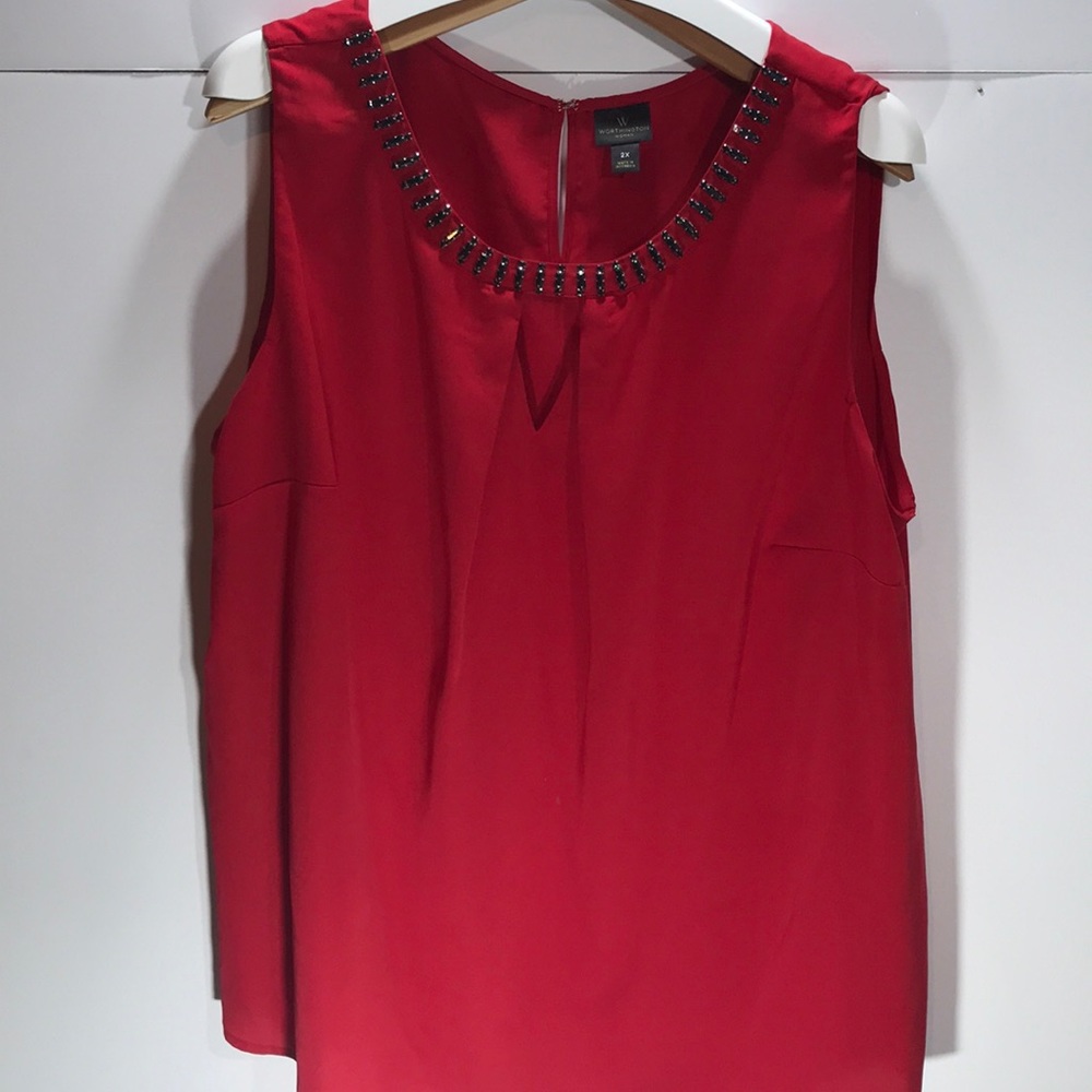 Worthington Red Blouse 2X
